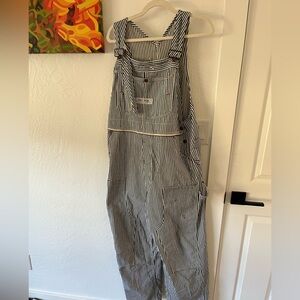 Women's Striped Overalls
